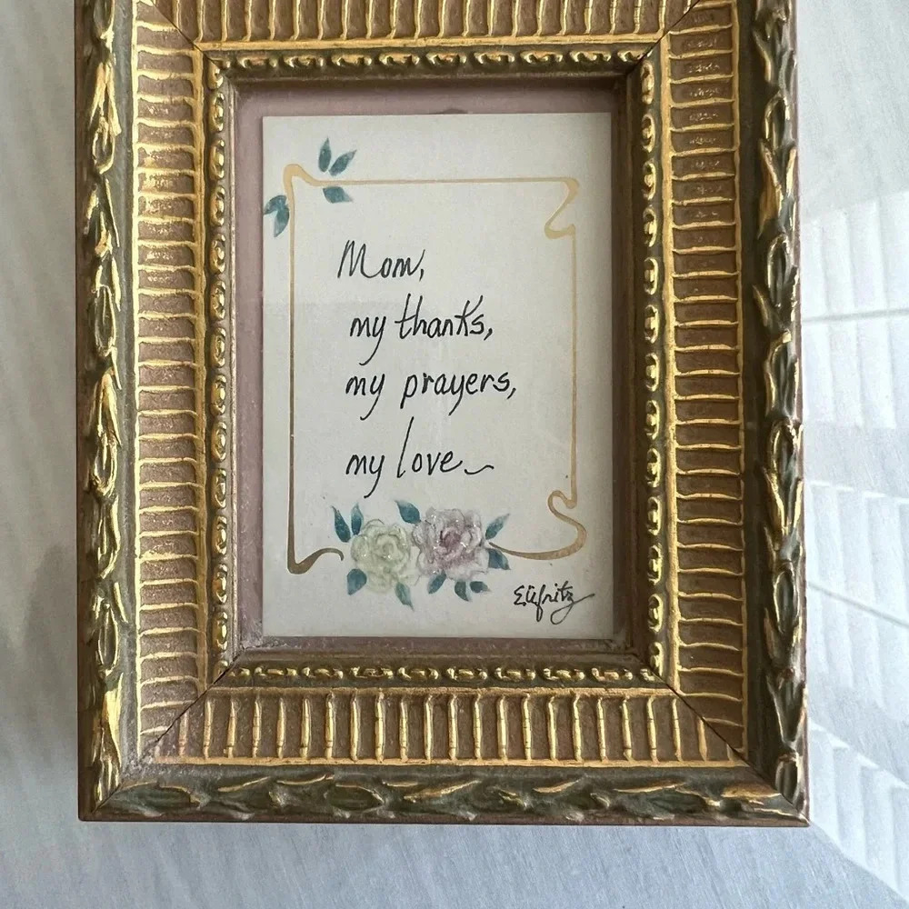 Vintage Mom Thanks My Prayers My‎ Love Framed Gift - Picture 2 of 3